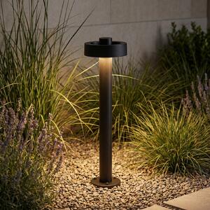 Słupek oświetleniowy LED Lucande Nirella, 60 cm, czarna, CCT, IP65 Nirella, czarny, metal, nowoczesny