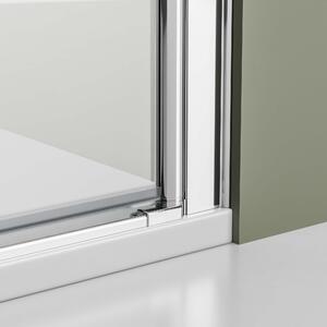Drzwi prysznicowe skrzydłowe podwójne EX218 do wnęki prysznicowej - 6 mm szkło Nano - różne szerokości