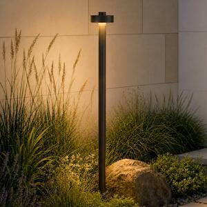 Słupek oświetleniowy LED Lucande Nirella, 100 cm, czarna, CCT, IP65 Nirella, czarny, metal, nowoczesny