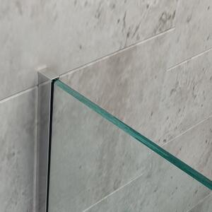 Stała ścianka prysznicowa Walk-In EX101 - szkło z powłoką NANO - matowy wzór - różne szerokości