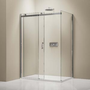 Stała ścianka prysznicowa i drzwi przesuwne EX806 z bezpiecznego szkła z powłoką NANO – 90 × 120 × 195 cm