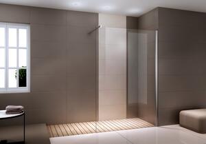 Ścianka prysznicowa Walk-In EX101 z przezroczystego bezpiecznego szkła o grubości 8 mm - różne szerokości