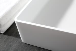 Umywalka nablatowa AQUA z odlewu mineralnego (Pure Acrylic) - 48x32x10,5cm - Biały błyszczący lub matowy