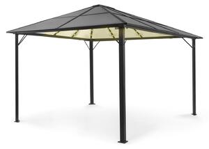 Blumfeldt Pantheon Solid Sky Ambient Solar, pawilon z dachem, 3 × 4 m, poliwęglan, aluminium, podświetlany