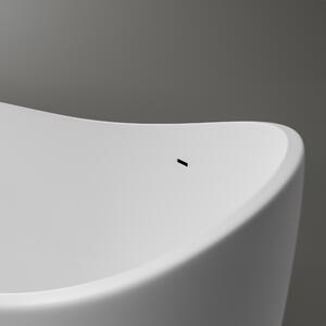 Wanna wolnostojąca WAVE z konglomeratu Solid Stone - kolor biały mat lub połysk - 180 × 110 cm