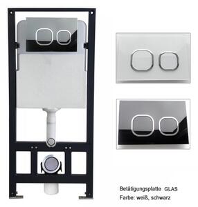 Zestaw WC 1: Toaleta wisząca NT2038 - stelaż podtynkowy G3004A z z panelem uruchamiającym spłuczkę - deska Soft-Close