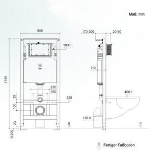 Kompletny pakiet WC 43: Toaleta B-8030R - stelaż podtynkowy G3004A z panelem uruchamiającym spłuczkę - deska Soft-Close