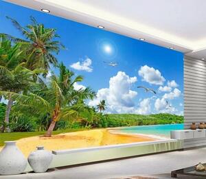 Fototapety Palmy na brzegu, Fototapety Morze i Plaża, u31410 : Uwalls.pl