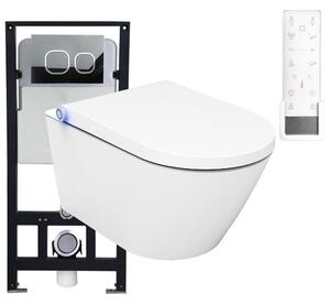 Kompletny pakiet WC 16: Toaleta myjąca bezkołnierzowa BERNSTEIN PRO+1102 - stelaż G3004A z panelem uruchamiającym spłuczkę - deska Soft-Close