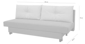 Sofa rozkładana 3-osobowa szara OLMO