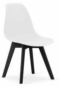 EMWOmeble Krzesła KITO 3790 białe, nogi czarne / 4 sztuki
