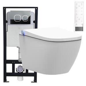 Kompletny pakiet WC 26: Toaleta myjąca bezkołnierzowa BERNSTEIN PRO+1104, stelaż G3004A z panelem uruchamiającym spłuczkę, deska Soft-Close