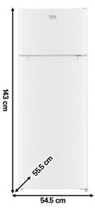 Lodówka BEKO b100 RDSO206K40WN MinFrost LED 143cm Biała