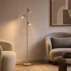 Lampa stojąca Kardis Lindby, kremowy / amber, salon / jadalnia, metal, nowoczesny