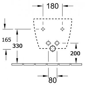 Bidet ścienny CH2019V - akcesoria opcjonalnie