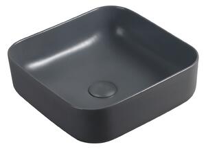 Mała umywalka nablatowa z ceramiki sanitarnej KW6134 – 38,5 × 38,5 × 13,5 cm – Kolor do wyboru