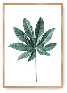 Plakat Leaf Emerald Green