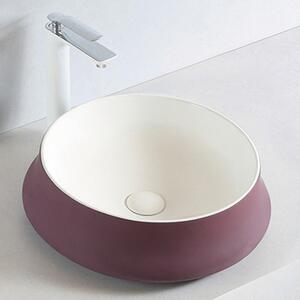 Umywalka nablatowa z ceramiki sanitarnej KW6188 – 45,5 × 45,5 × 15 cm – różne kolory
