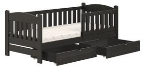 Łóżko dziecięce drewniane Alvins DP 002 - Kolor Czarny