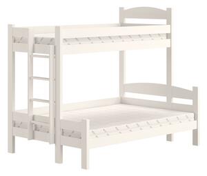 Łóżko piętrowe z szufladami Lovic lewostronne - biały, 90x200/120x200