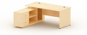 Stół z szafką MIRELLI A+ 1600 x 1600 x 750 mm, lewy, brzoza