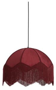 Bordowa lampa wisząca z tekstylnym kloszem ø 60 cm Malacia – Light & Living