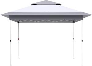 Altana Vaylen Gazebo Pop-up – 3,6 x 3,6 m – wodoodporna i z ochroną UV 50+ – w zestawie torba transportowa na kółkach – jasnoszara – do ogrodu, na taras i na imprezy