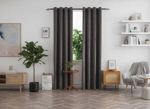 Zasłona zaciemniająca DUNES VELVET 140x250 cm, ciemnoszara Zawieszanie: Metalowe pierścienie
