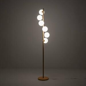 KARE Lampa stojąca designerska Scala Balls, kremowy / amber, salon / jadalnia, szkło, design