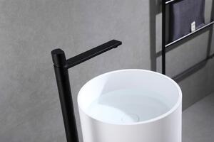 Bateria umywalkowa wolnostojąca – chrom lub czarny mat