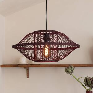 Good & Mojo Lampa wisząca Maui, możliwość ściemniania, czerwony, salon / jadalnia, bambus, design