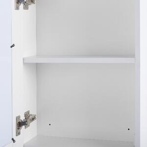 Nowoczesna szafka łazienkowa z lustrem oświetlenie LED 2 półki biała Condor Beliani