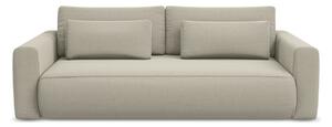 Beżowa aksamitna rozkładana/ze schowkiem sofa 238 cm Kapua – Makamii