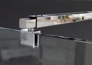 Kabina prysznicowa Walk-In EX102 - powłoka NANO - 2 stałe elementy z 10 mm szarego hartowanego szkła - różne rozmiary