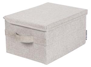 Beżowy tekstylny pojemnik z pokrywką 35x26x19 cm Soft Storage – Bigso