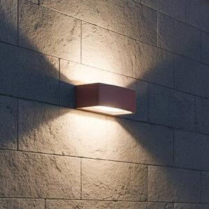 IDEAL LUX Kinkiet zewnętrzny Andromeda, możliwość ściemniania, brązowy / rdzawy, łazienka, aluminium, nowoczesny