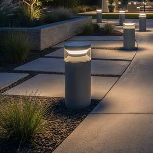 IDEAL LUX Lampa ogrodowa stojąca Boeing, aluminiowy / szary / cynkowy, metal