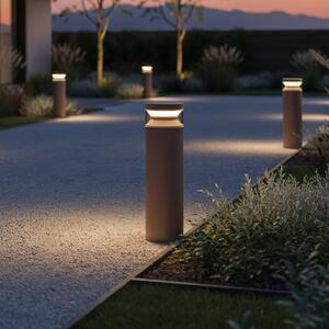 IDEAL LUX Lampa ogrodowa stojąca Boeing, brązowy / rdzawy, metal