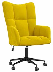 Fotel Do Biurka Glamour Musztardowy F9-K49