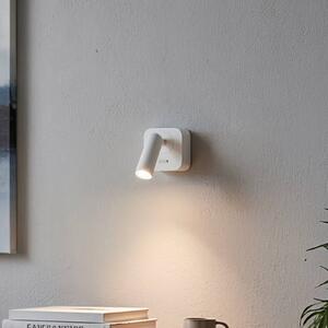 IDEAL LUX Ideal Lux reflektor ścienny LED Bean, biały, szerokość 7 cm, metal Bean, biały / opal, salon / jadalnia, metal, nowoczesny