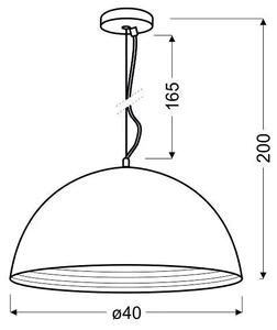 Miedziana metalowa lampa wisząca - D154 C6-E72