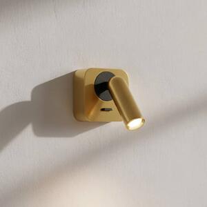 IDEAL LUX Ideal Lux Reflektor ścienny LED Bean, kolor mosiężny, szerokość 7 cm Bean, mosiężny / złoty, salon / jadalnia, metal, nowoczesny
