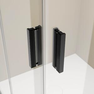Kabina prysznicowa narożna ze składanymi drzwiami NT213 - szkło Nano Clear 8 mm - różne kolory i szerokość profilu