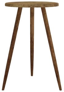 Stolik bistro, ciemnobrązowy, Ø50x76 cm, MDF i żelazo
