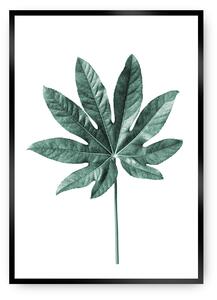 Plakat Leaf Emerald Green