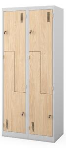 Szafa ubraniowa typu L szara / dąb sonoma: Eco Design JULIA, 800 x 1850 x 400 mm