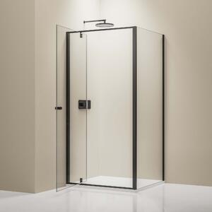 Prysznic narożny z drzwiami obrotowymi NT604 FLEX - szkło nano bezbarwne 6 mm - możliwość wyboru koloru profilu