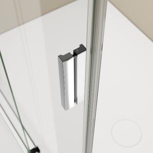 Prysznic narożny z drzwiami przesuwnymi NT806 FLEX - szkło nano przejrzyste - grubość szkła do wyboru