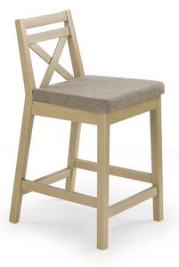EMWOmeble BORYS LOW krzesło barowe niskie dąb sonoma / tap. Inari 23