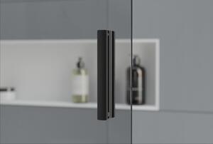 Drzwi prysznicowe przesuwne ze ścianką NT101 - szkło Nano Grey 8mm - różne szerokości